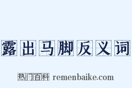 露出马脚反义词是什么意思的图片